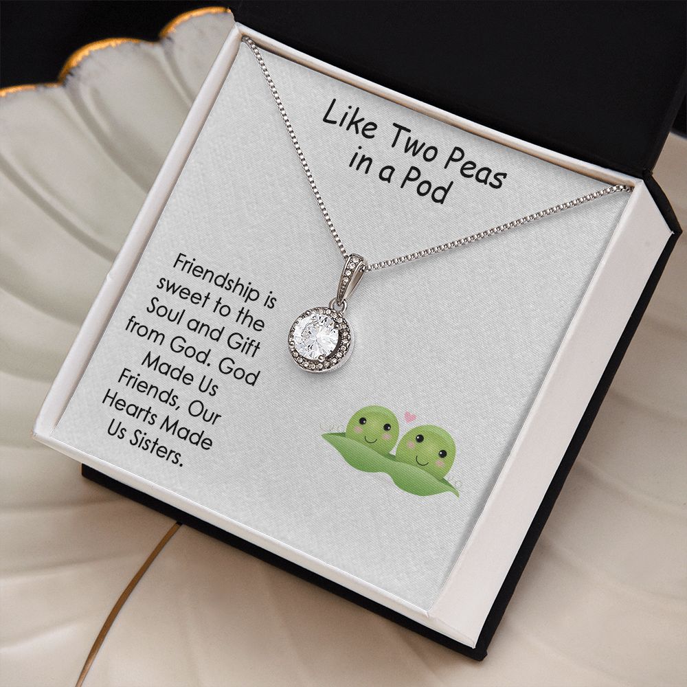 LIKE TWO PEAS IN A POD, ETERNAL HOPE NECKLACE FOR FRIEND, FOREVER BEST FRIEND, BFF, BIRTHDAY/ FRIENDSHIP DAY GIFT FOR HER