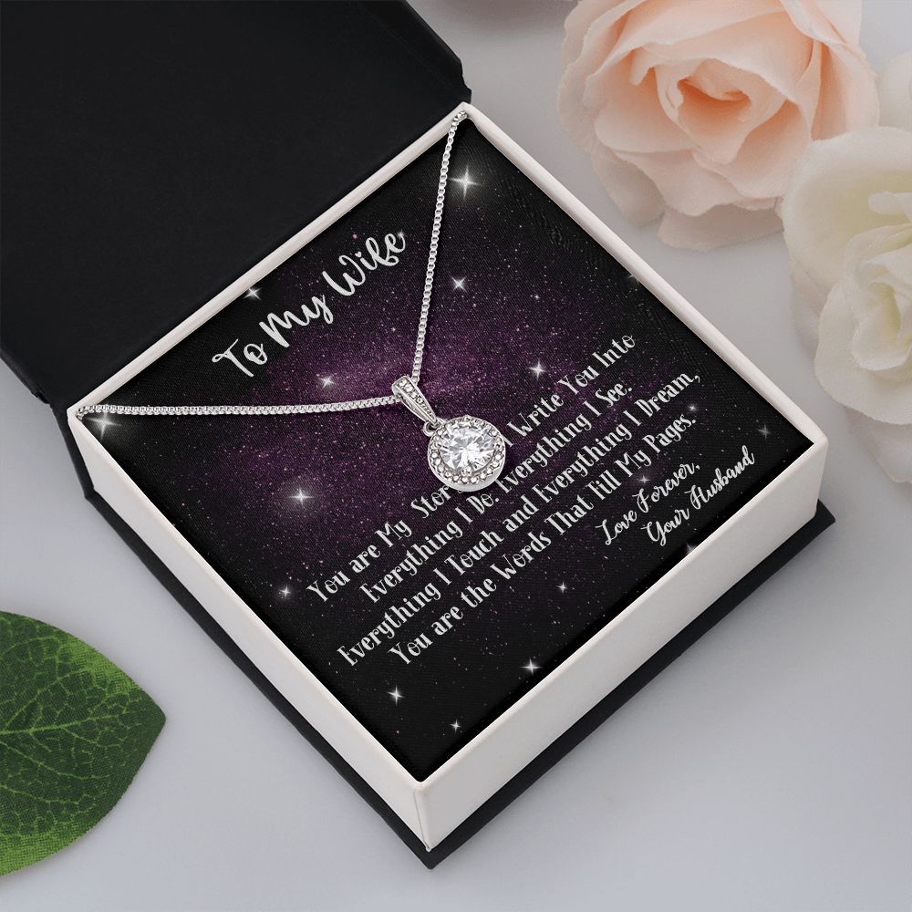 To My Wife, Eternal Hope Necklace, For Wife With Message Card, Birthday, Valentine's Day Gift For Her
