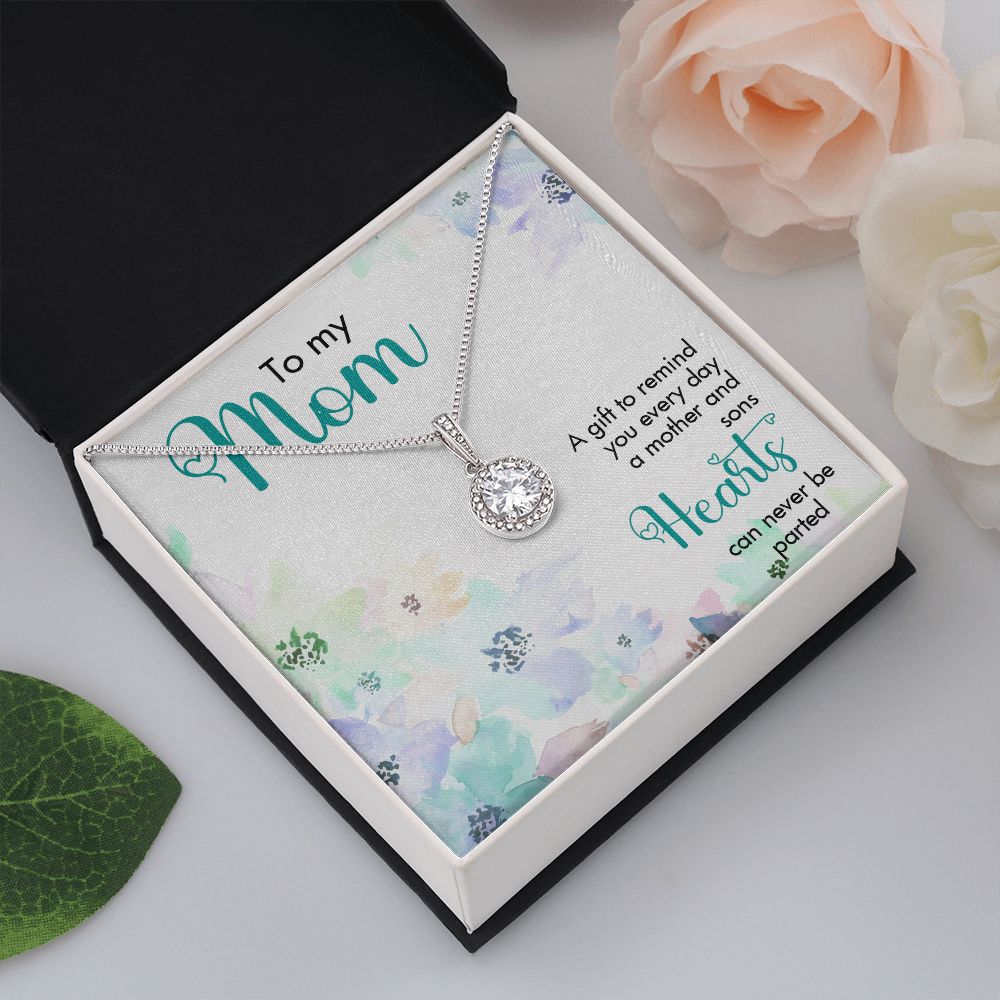 MOTHER AND SONS, ETERNAL HOPE NECKLACE FOR MOM, NECKLACE WITH MESSAGE CARD, BIRTHDAY, MOTHER'S DAY GIFT FOR HER