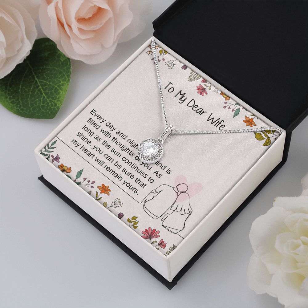 My Dear Wife, Eternal Hope Necklace, For Wife With Message Card, Birthday, Valentine's Day Gift For Her