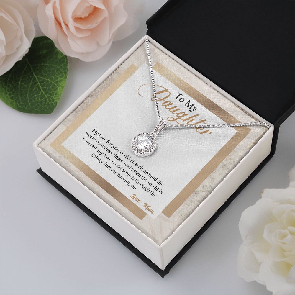 TO MY DAUGHTER, ETERNAL HOPE NECKLACE WITH MESSAGE CARD, BIRTHDAY AND DAUGHTERS DAY GIFT FOR HER