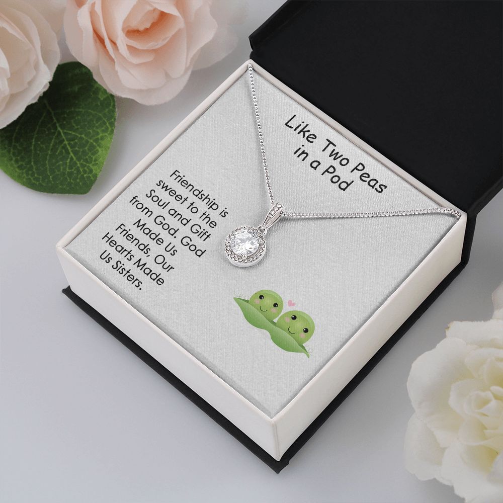 LIKE TWO PEAS IN A POD, ETERNAL HOPE NECKLACE FOR FRIEND, FOREVER BEST FRIEND, BFF, BIRTHDAY/ FRIENDSHIP DAY GIFT FOR HER