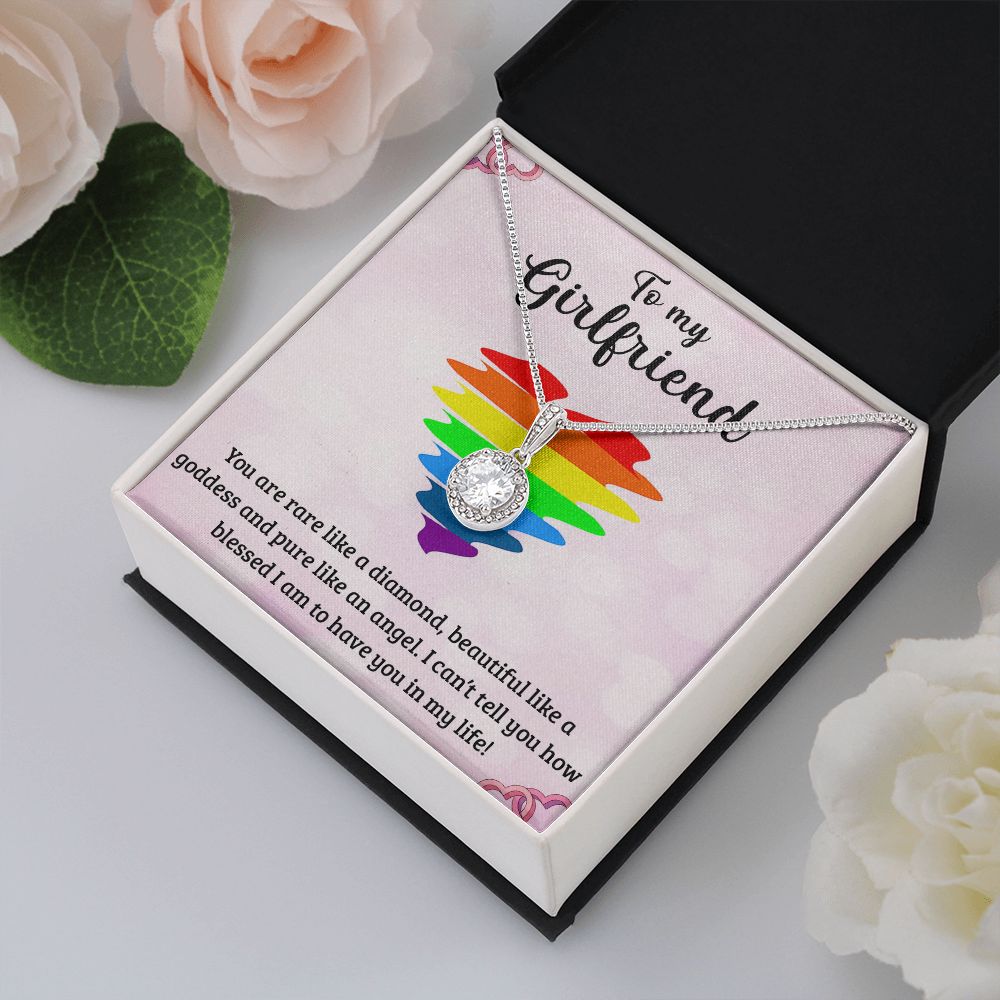 TO MY GIRLFRIEND, ETERNAL HOPE NECKLACE FOR SOULMATE, FOR YOUR LGBTQ PARTNER, WITH MESSAGE CARD, PRIDE NECKLACE,