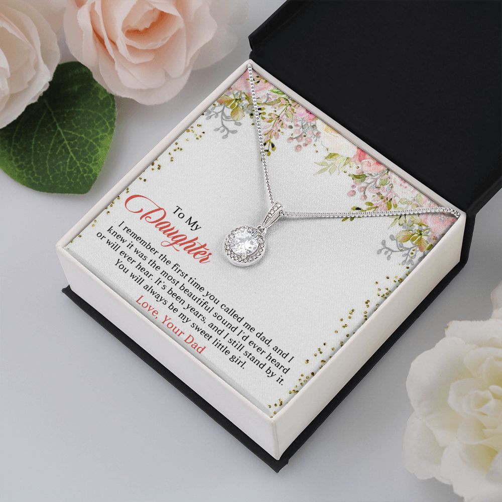 TO MY DAUGHTER, ETERNAL HOPE NECKLACE WITH MESSAGE CARD, FROM DAD, BIRTHDAY AND DAUGHTERS DAY GIFT FOR HER