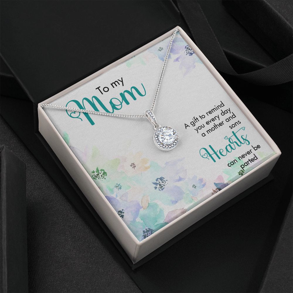 MOTHER AND SONS, ETERNAL HOPE NECKLACE FOR MOM, NECKLACE WITH MESSAGE CARD, BIRTHDAY, MOTHER'S DAY GIFT FOR HER