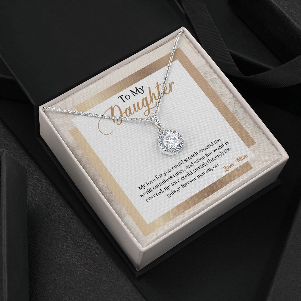 TO MY DAUGHTER, ETERNAL HOPE NECKLACE WITH MESSAGE CARD, BIRTHDAY AND DAUGHTERS DAY GIFT FOR HER