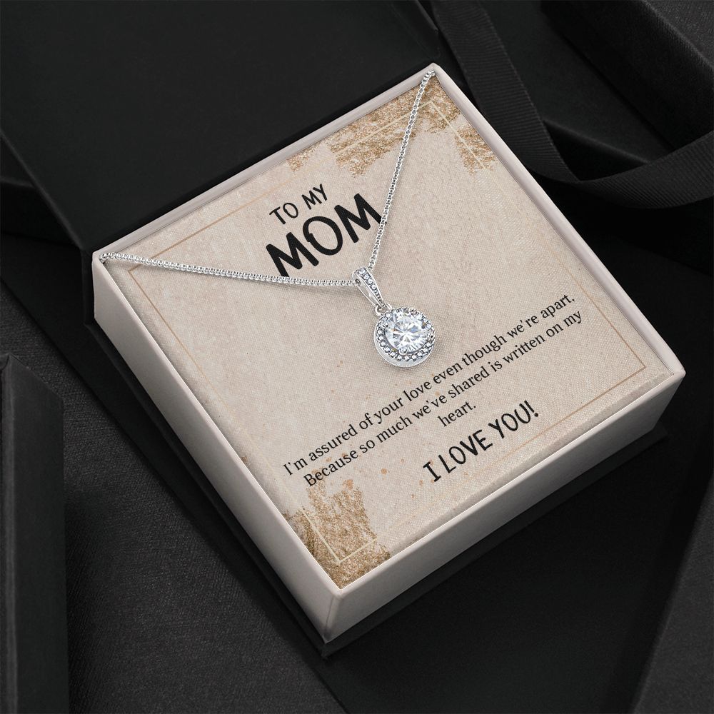 TO MY MOM I LOVE YOU, ETERNAL HOPE NECKLACE FOR MOM, NECKLACE WITH MESSAGE CARD, BIRTHDAY, MOTHER'S DAY GIFT FOR HER