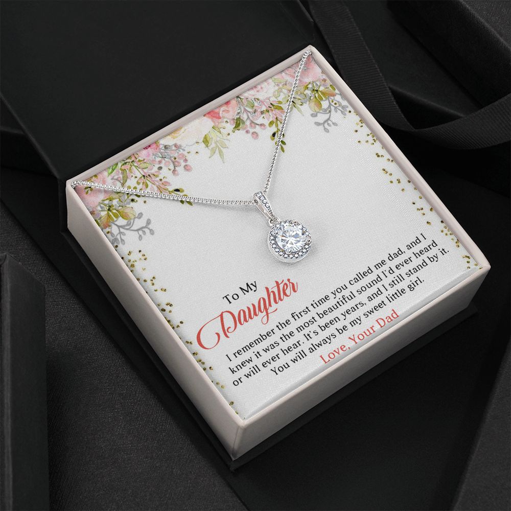 TO MY DAUGHTER, ETERNAL HOPE NECKLACE WITH MESSAGE CARD, FROM DAD, BIRTHDAY AND DAUGHTERS DAY GIFT FOR HER