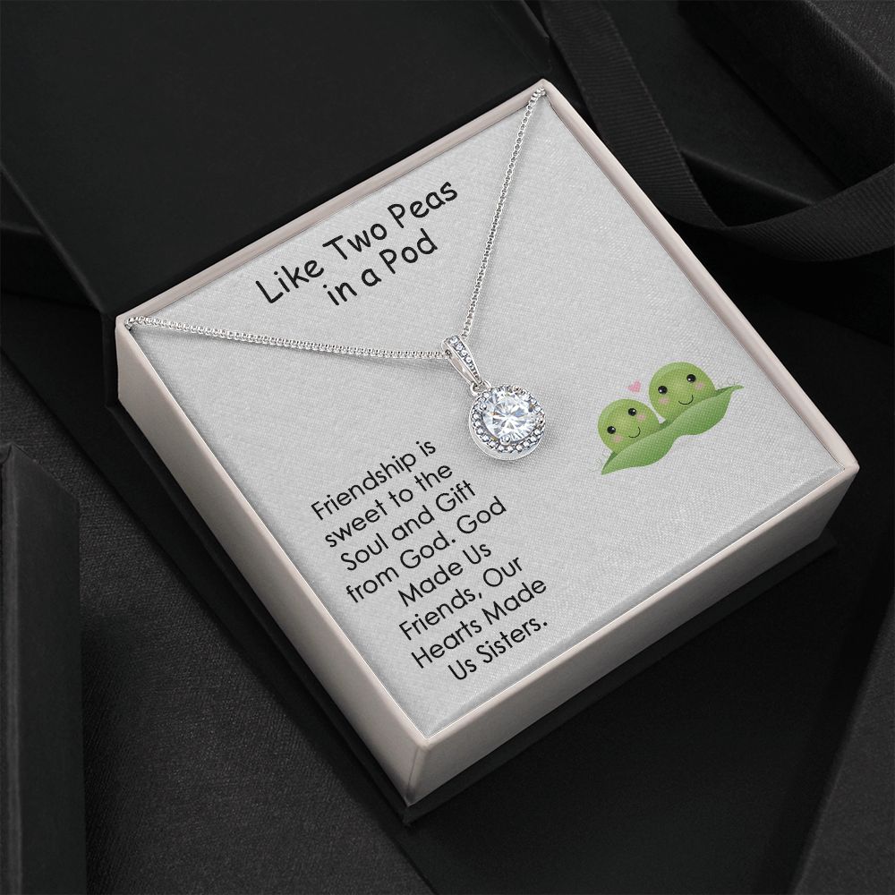LIKE TWO PEAS IN A POD, ETERNAL HOPE NECKLACE FOR FRIEND, FOREVER BEST FRIEND, BFF, BIRTHDAY/ FRIENDSHIP DAY GIFT FOR HER