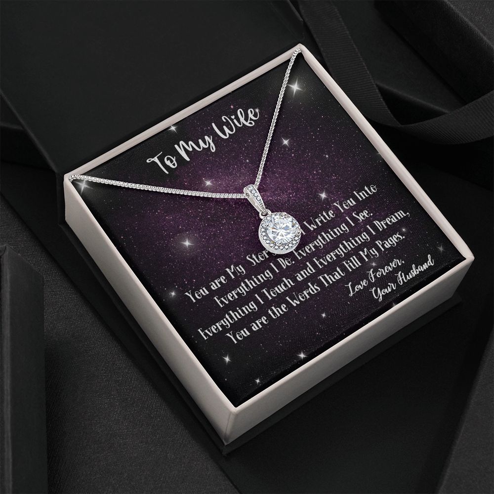 To My Wife, Eternal Hope Necklace, For Wife With Message Card, Birthday, Valentine's Day Gift For Her