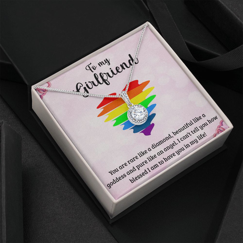 TO MY GIRLFRIEND, ETERNAL HOPE NECKLACE FOR SOULMATE, FOR YOUR LGBTQ PARTNER, WITH MESSAGE CARD, PRIDE NECKLACE,
