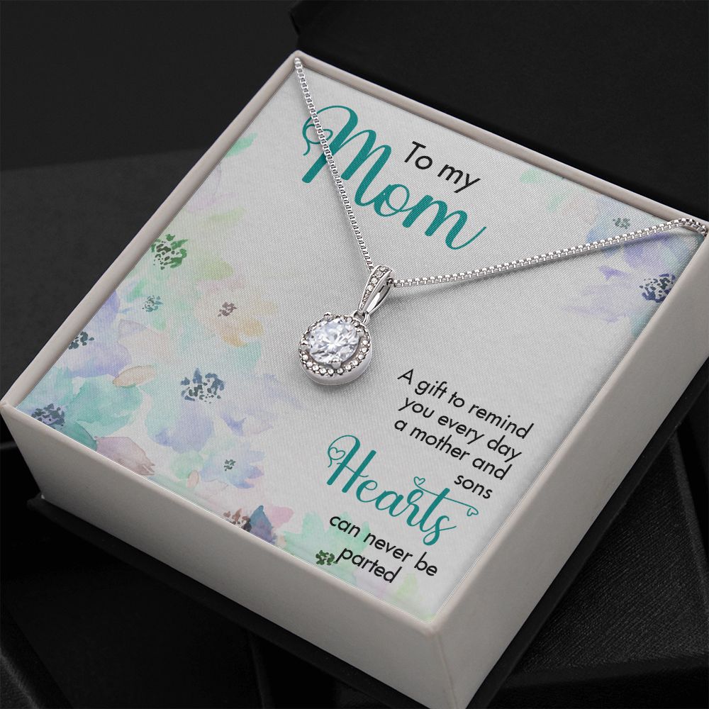 MOTHER AND SONS, ETERNAL HOPE NECKLACE FOR MOM, NECKLACE WITH MESSAGE CARD, BIRTHDAY, MOTHER'S DAY GIFT FOR HER
