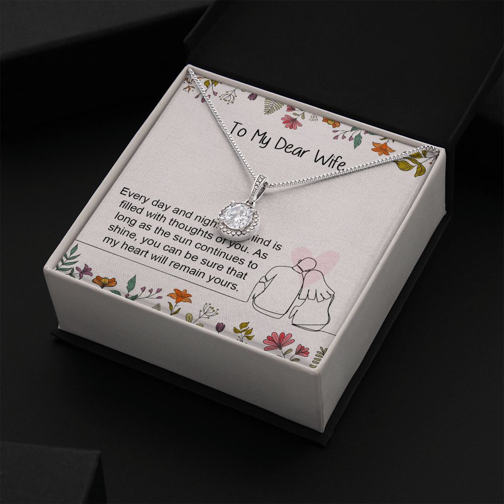 My Dear Wife, Eternal Hope Necklace, For Wife With Message Card, Birthday, Valentine's Day Gift For Her