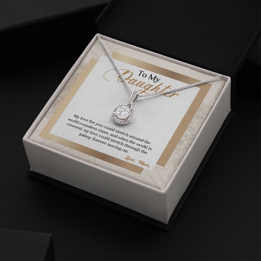 TO MY DAUGHTER, ETERNAL HOPE NECKLACE WITH MESSAGE CARD, BIRTHDAY AND DAUGHTERS DAY GIFT FOR HER