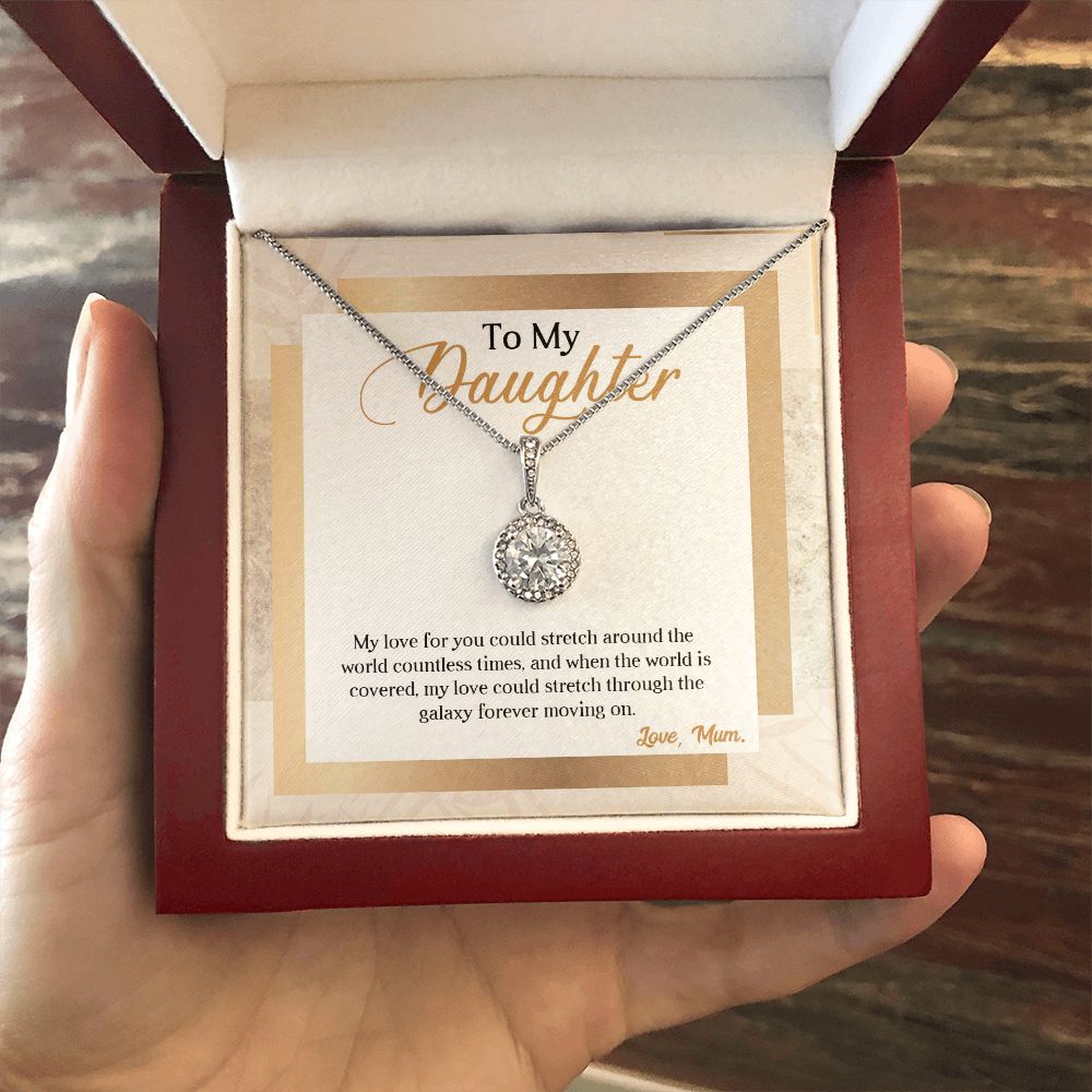 TO MY DAUGHTER, ETERNAL HOPE NECKLACE WITH MESSAGE CARD, BIRTHDAY AND DAUGHTERS DAY GIFT FOR HER