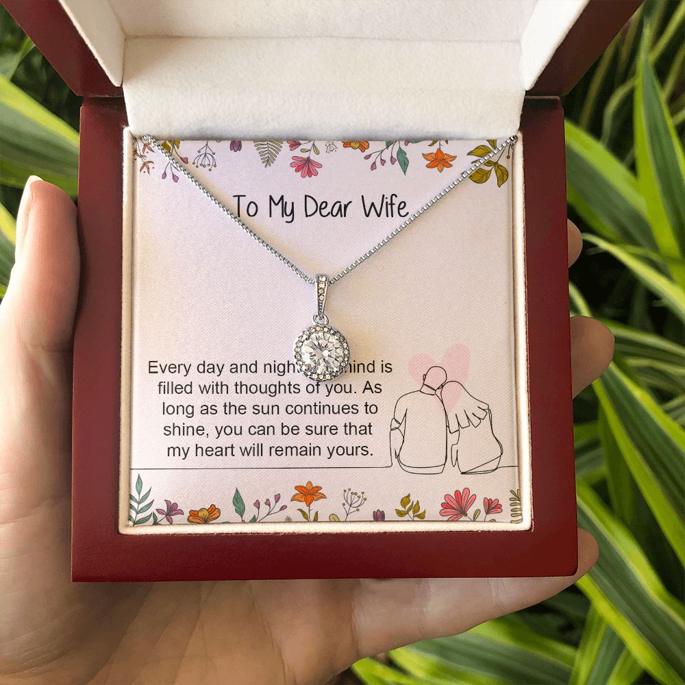My Dear Wife, Eternal Hope Necklace, For Wife With Message Card, Birthday, Valentine's Day Gift For Her