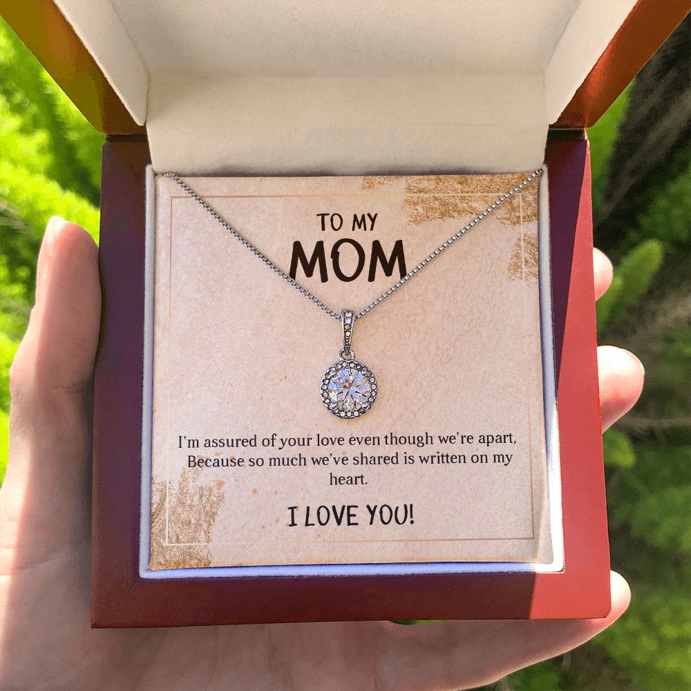 TO MY MOM I LOVE YOU, ETERNAL HOPE NECKLACE FOR MOM, NECKLACE WITH MESSAGE CARD, BIRTHDAY, MOTHER'S DAY GIFT FOR HER