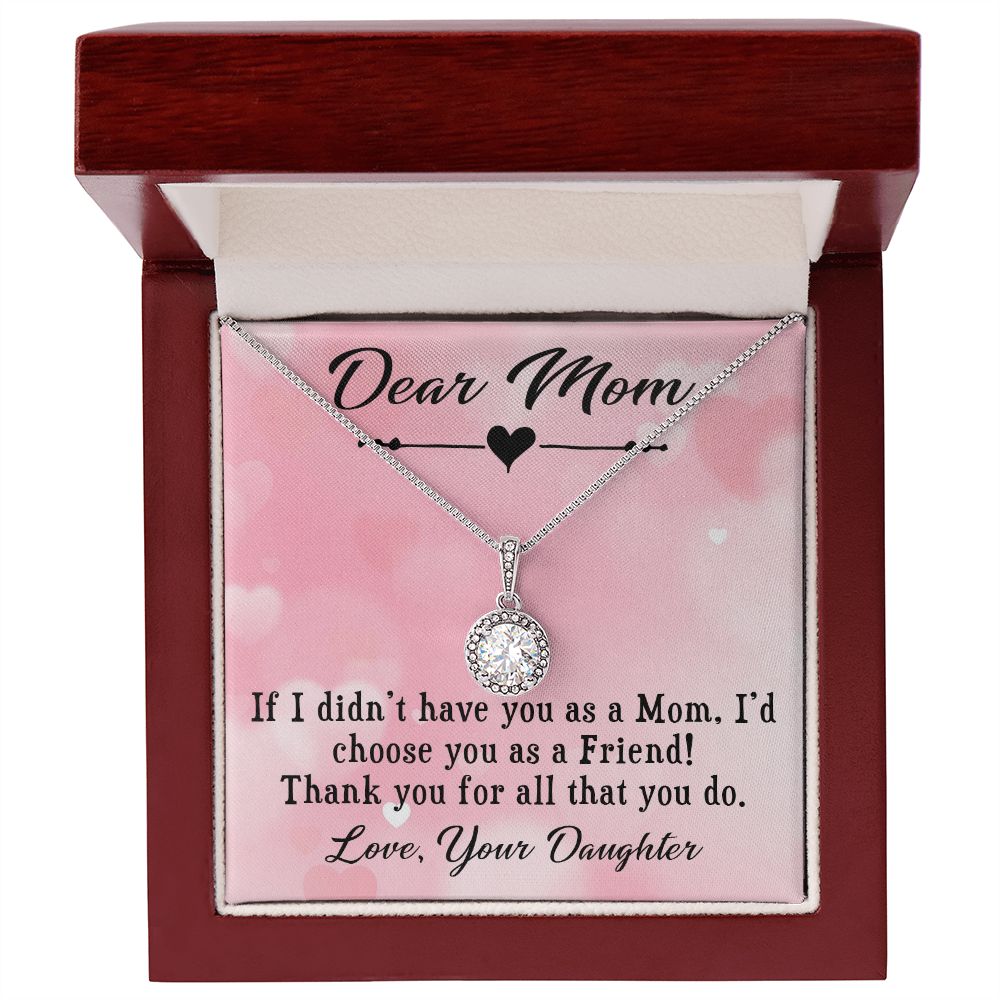 DEAR MOM, ETERNAL HOPE NECKLACE FOR MOM, NECKLACE WITH MESSAGE CARD, BIRTHDAY, MOTHER'S DAY GIFT FOR HER