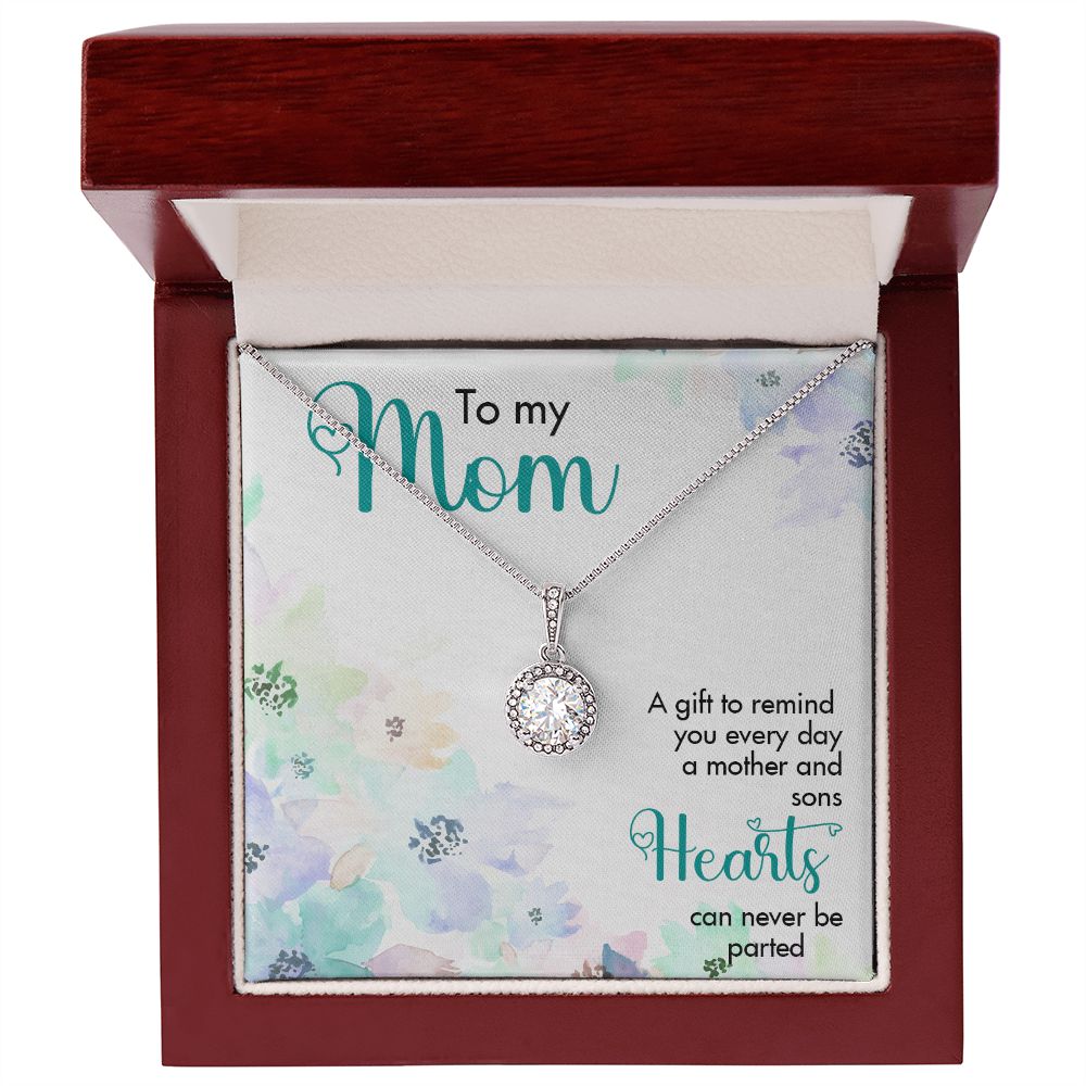 MOTHER AND SONS, ETERNAL HOPE NECKLACE FOR MOM, NECKLACE WITH MESSAGE CARD, BIRTHDAY, MOTHER'S DAY GIFT FOR HER