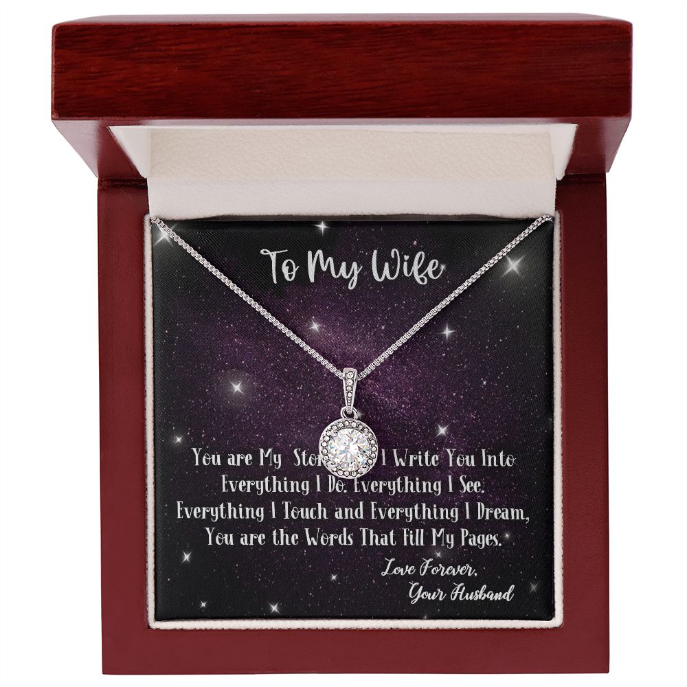To My Wife, Eternal Hope Necklace, For Wife With Message Card, Birthday, Valentine's Day Gift For Her