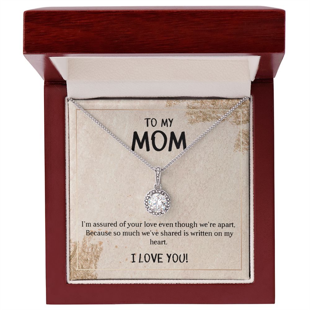TO MY MOM I LOVE YOU, ETERNAL HOPE NECKLACE FOR MOM, NECKLACE WITH MESSAGE CARD, BIRTHDAY, MOTHER'S DAY GIFT FOR HER