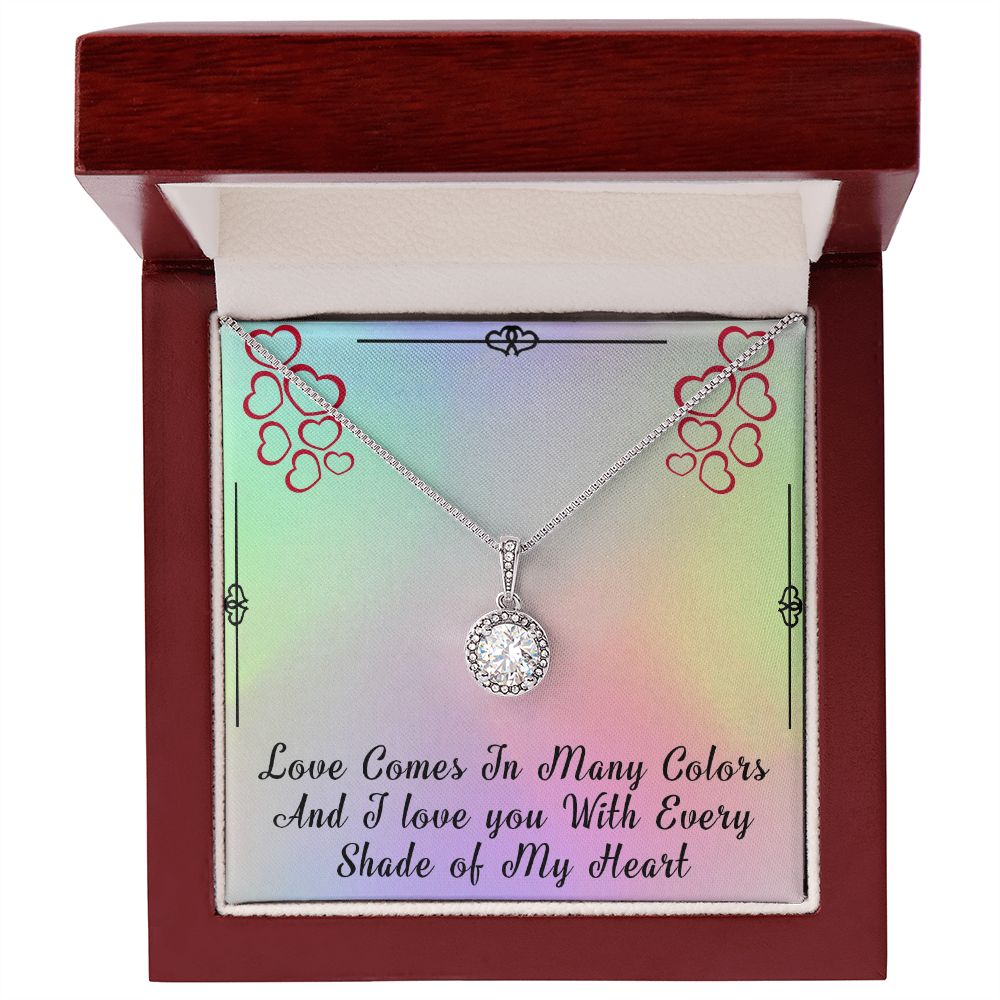 ETERNAL HOPE NECKLACE FOR SOULMATE, FOR YOUR LGBTQ PARTNER, WITH MESSAGE CARD, PRIDE NECKLACE,