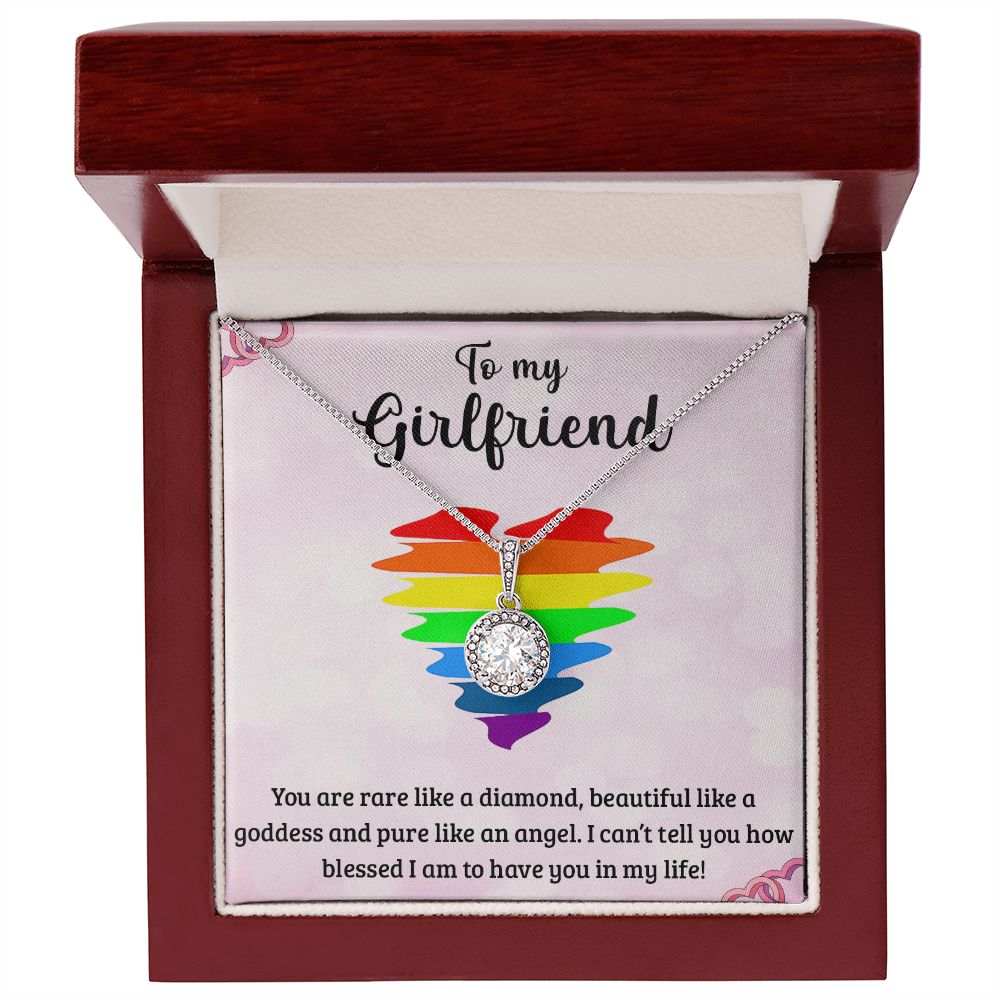 TO MY GIRLFRIEND, ETERNAL HOPE NECKLACE FOR SOULMATE, FOR YOUR LGBTQ PARTNER, WITH MESSAGE CARD, PRIDE NECKLACE,