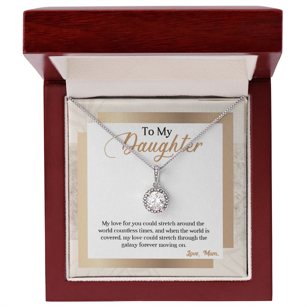 TO MY DAUGHTER, ETERNAL HOPE NECKLACE WITH MESSAGE CARD, BIRTHDAY AND DAUGHTERS DAY GIFT FOR HER