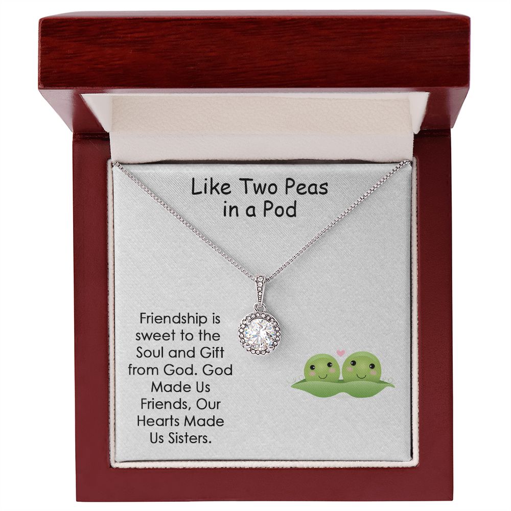 LIKE TWO PEAS IN A POD, ETERNAL HOPE NECKLACE FOR FRIEND, FOREVER BEST FRIEND, BFF, BIRTHDAY/ FRIENDSHIP DAY GIFT FOR HER