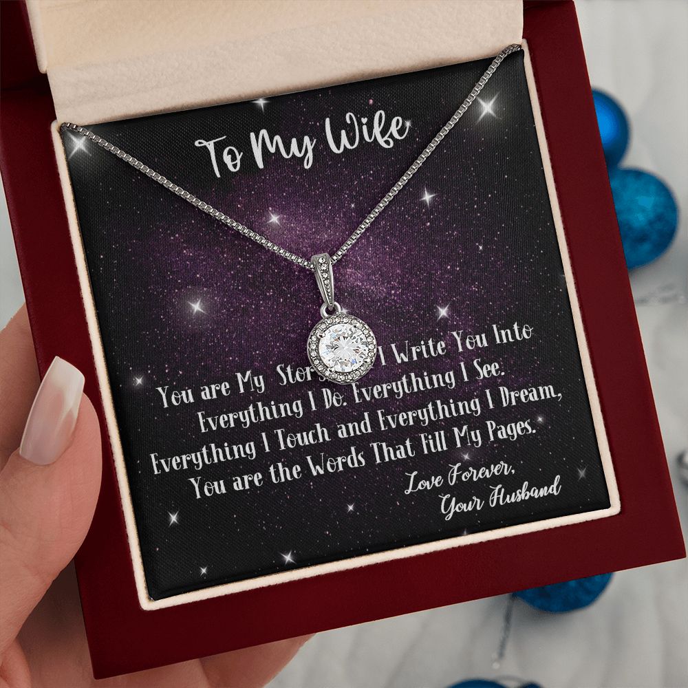 To My Wife, Eternal Hope Necklace, For Wife With Message Card, Birthday, Valentine's Day Gift For Her