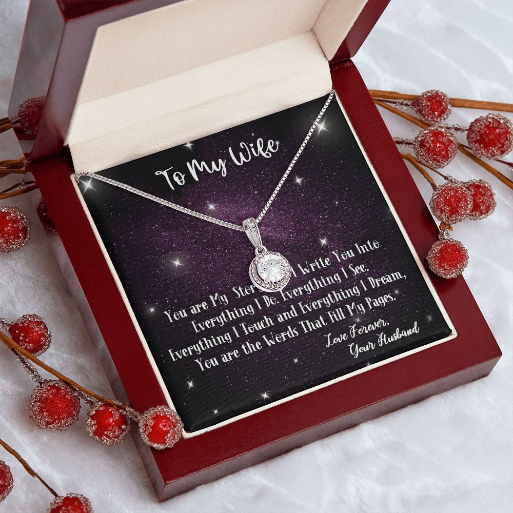 To My Wife, Eternal Hope Necklace, For Wife With Message Card, Birthday, Valentine's Day Gift For Her