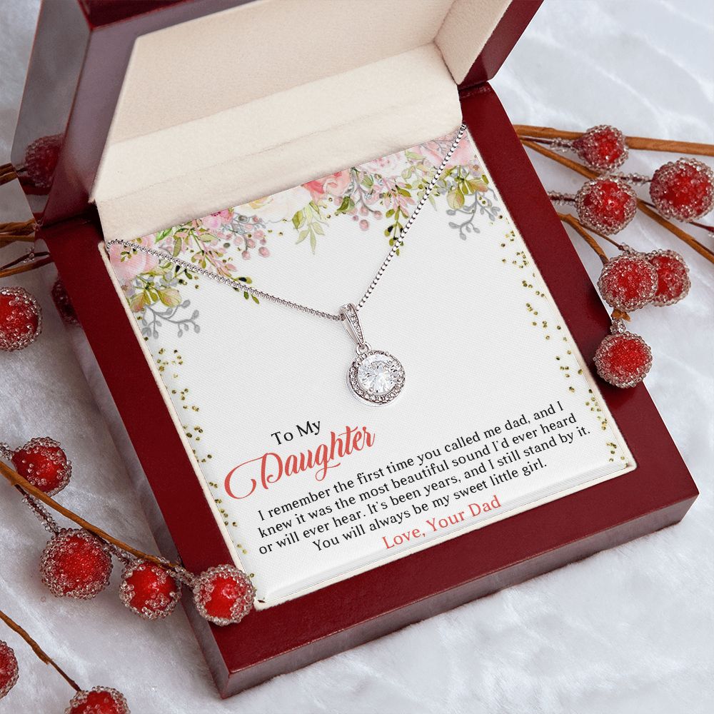 TO MY DAUGHTER, ETERNAL HOPE NECKLACE WITH MESSAGE CARD, FROM DAD, BIRTHDAY AND DAUGHTERS DAY GIFT FOR HER