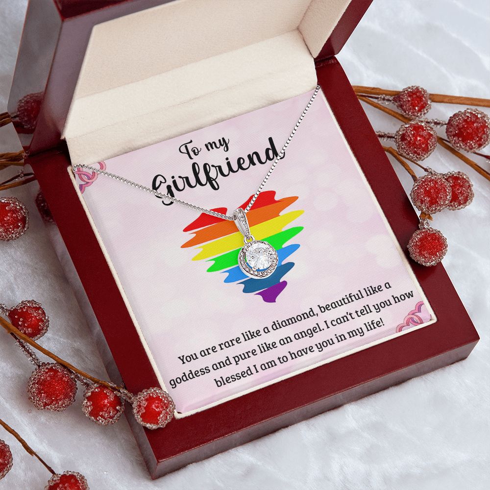 TO MY GIRLFRIEND, ETERNAL HOPE NECKLACE FOR SOULMATE, FOR YOUR LGBTQ PARTNER, WITH MESSAGE CARD, PRIDE NECKLACE,