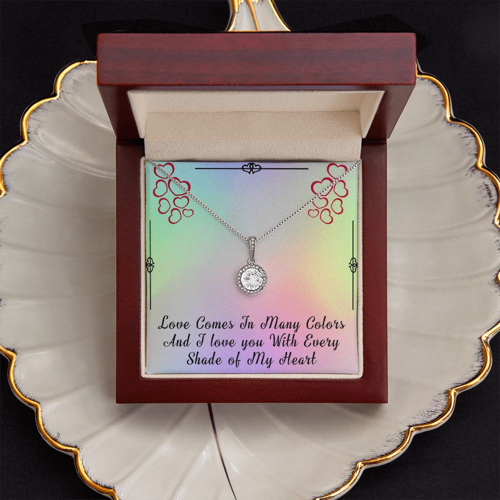 ETERNAL HOPE NECKLACE FOR SOULMATE, FOR YOUR LGBTQ PARTNER, WITH MESSAGE CARD, PRIDE NECKLACE,