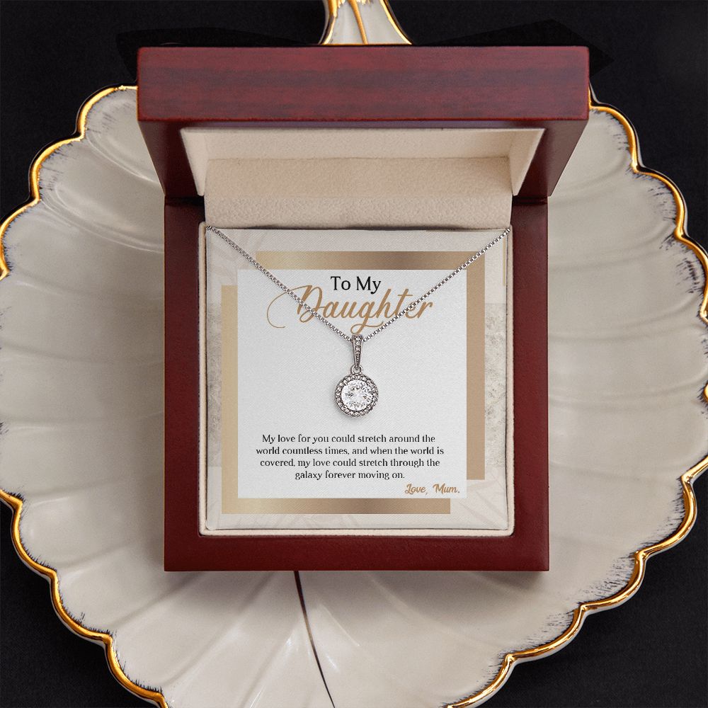 TO MY DAUGHTER, ETERNAL HOPE NECKLACE WITH MESSAGE CARD, BIRTHDAY AND DAUGHTERS DAY GIFT FOR HER