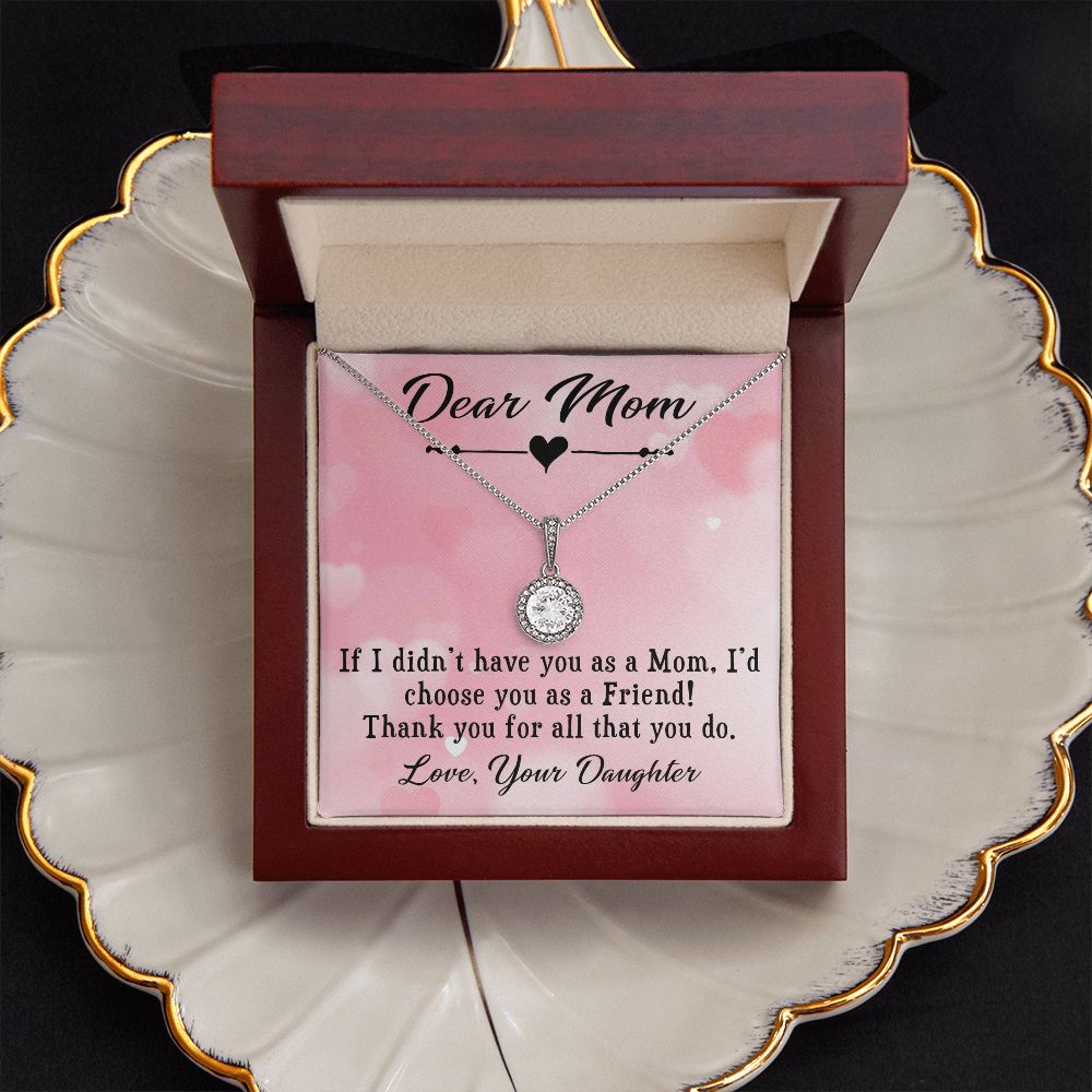 DEAR MOM, ETERNAL HOPE NECKLACE FOR MOM, NECKLACE WITH MESSAGE CARD, BIRTHDAY, MOTHER'S DAY GIFT FOR HER