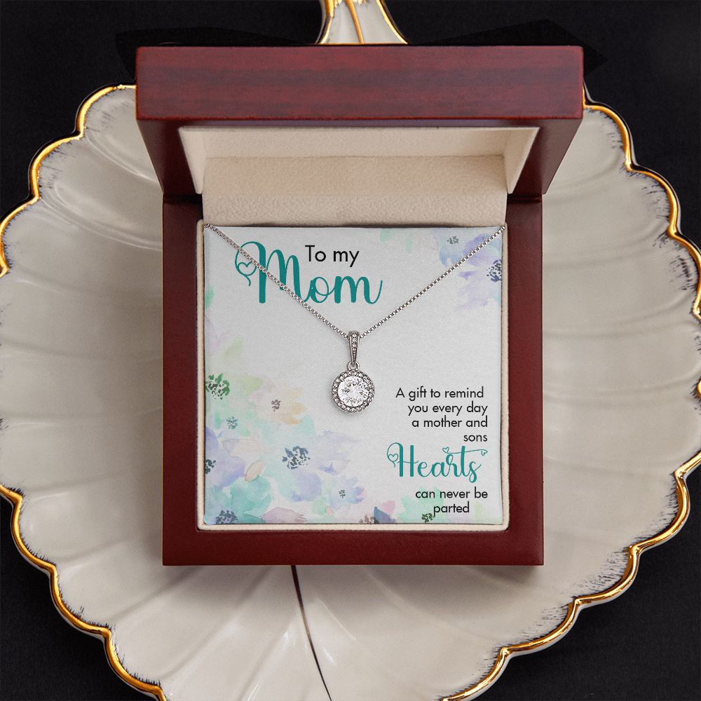 MOTHER AND SONS, ETERNAL HOPE NECKLACE FOR MOM, NECKLACE WITH MESSAGE CARD, BIRTHDAY, MOTHER'S DAY GIFT FOR HER