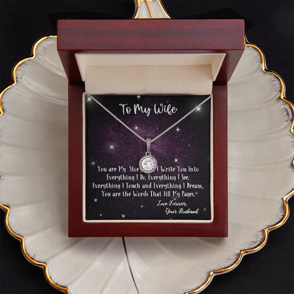 To My Wife, Eternal Hope Necklace, For Wife With Message Card, Birthday, Valentine's Day Gift For Her