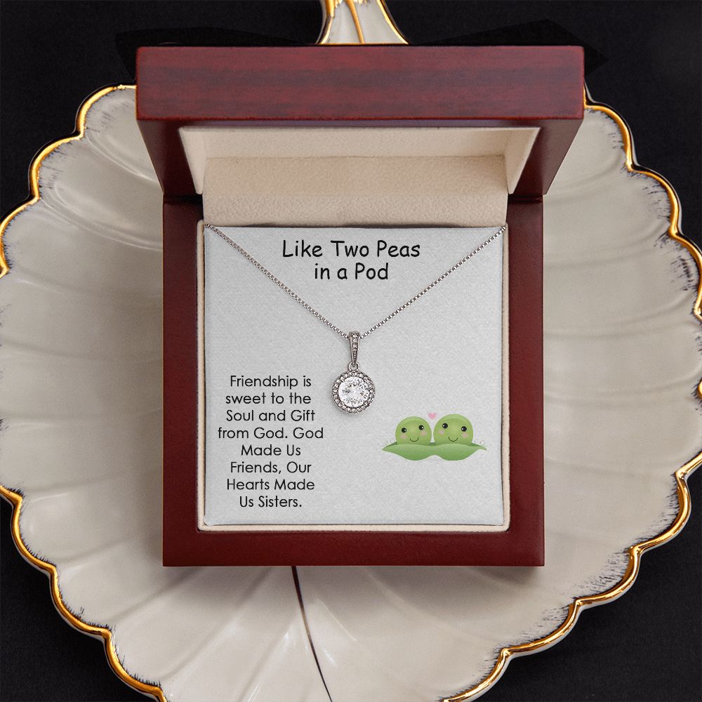LIKE TWO PEAS IN A POD, ETERNAL HOPE NECKLACE FOR FRIEND, FOREVER BEST FRIEND, BFF, BIRTHDAY/ FRIENDSHIP DAY GIFT FOR HER
