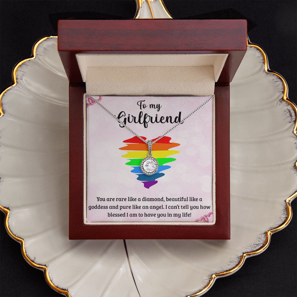 TO MY GIRLFRIEND, ETERNAL HOPE NECKLACE FOR SOULMATE, FOR YOUR LGBTQ PARTNER, WITH MESSAGE CARD, PRIDE NECKLACE,