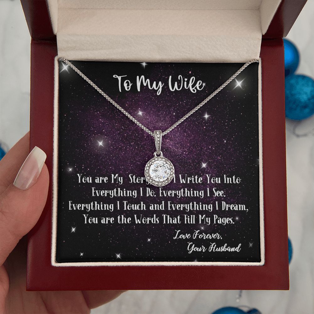 To My Wife, Eternal Hope Necklace, For Wife With Message Card, Birthday, Valentine's Day Gift For Her