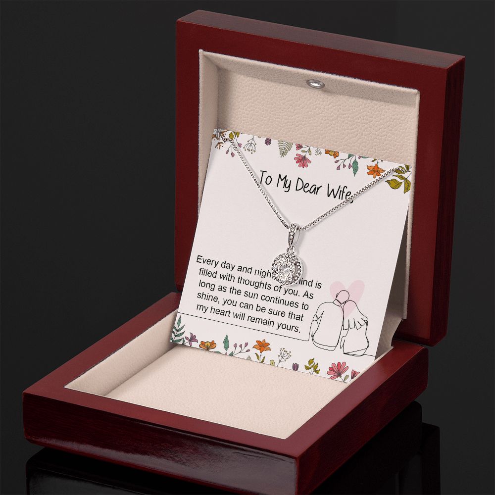 My Dear Wife, Eternal Hope Necklace, For Wife With Message Card, Birthday, Valentine's Day Gift For Her