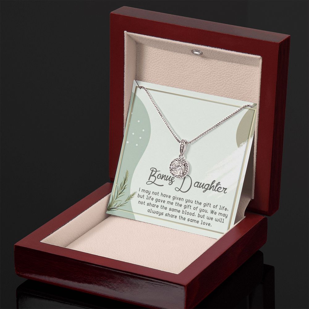 BONUS DAUGHTER, ETERNAL HOPE NECKLACE WITH MESSAGE CARD, BIRTHDAY AND DAUGHTERS DAY GIFT FOR HER