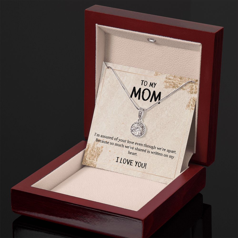 TO MY MOM I LOVE YOU, ETERNAL HOPE NECKLACE FOR MOM, NECKLACE WITH MESSAGE CARD, BIRTHDAY, MOTHER'S DAY GIFT FOR HER