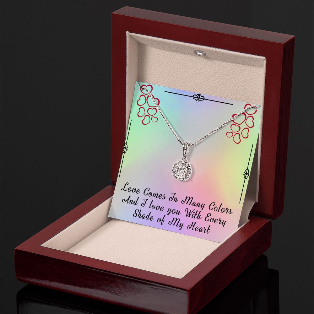 ETERNAL HOPE NECKLACE FOR SOULMATE, FOR YOUR LGBTQ PARTNER, WITH MESSAGE CARD, PRIDE NECKLACE,