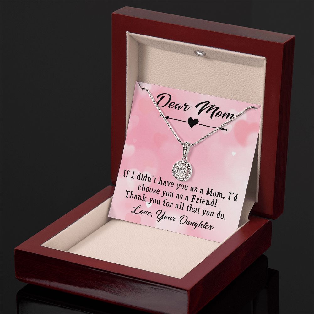 DEAR MOM, ETERNAL HOPE NECKLACE FOR MOM, NECKLACE WITH MESSAGE CARD, BIRTHDAY, MOTHER'S DAY GIFT FOR HER