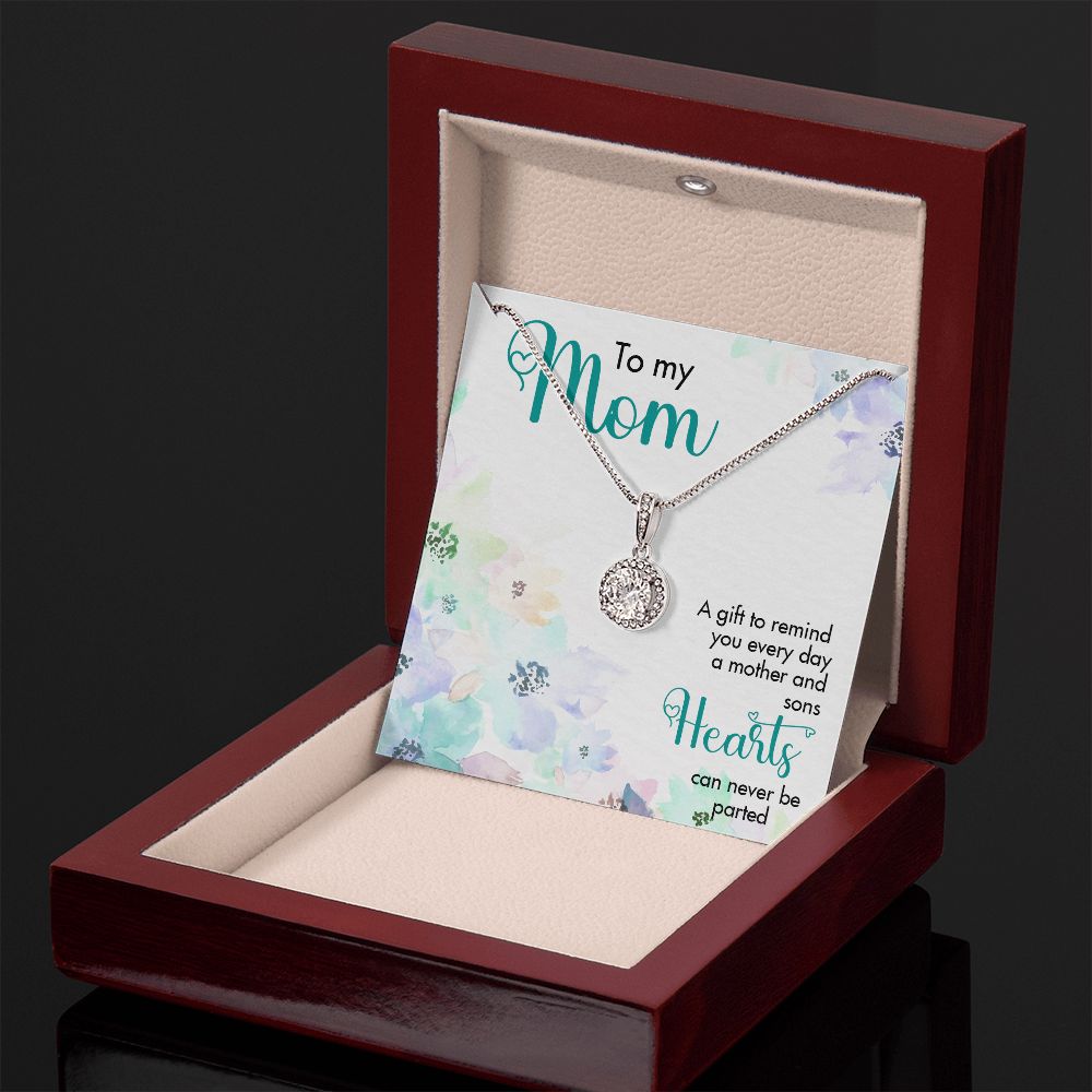 MOTHER AND SONS, ETERNAL HOPE NECKLACE FOR MOM, NECKLACE WITH MESSAGE CARD, BIRTHDAY, MOTHER'S DAY GIFT FOR HER