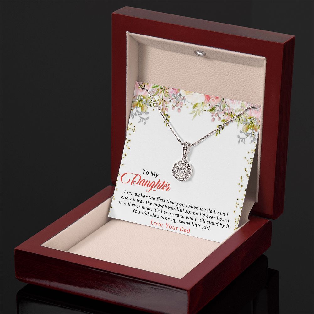 TO MY DAUGHTER, ETERNAL HOPE NECKLACE WITH MESSAGE CARD, FROM DAD, BIRTHDAY AND DAUGHTERS DAY GIFT FOR HER