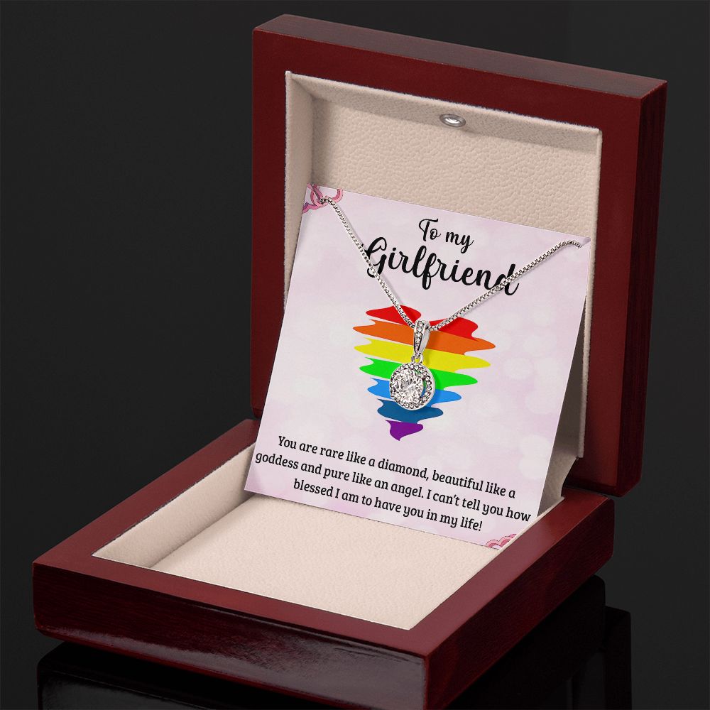 TO MY GIRLFRIEND, ETERNAL HOPE NECKLACE FOR SOULMATE, FOR YOUR LGBTQ PARTNER, WITH MESSAGE CARD, PRIDE NECKLACE,