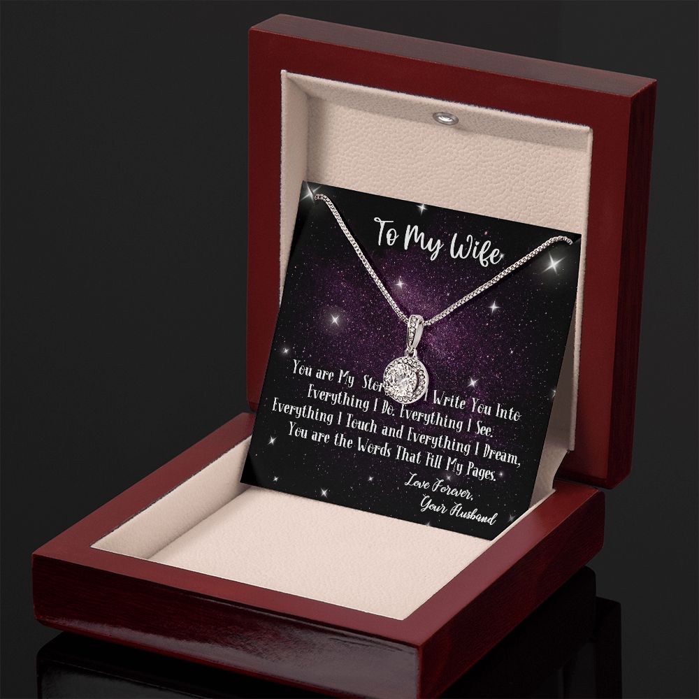 To My Wife, Eternal Hope Necklace, For Wife With Message Card, Birthday, Valentine's Day Gift For Her